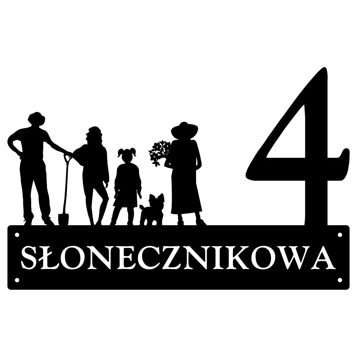 Číslo Na Dom 48 cm Tabuľa Adresa Ocel 2 mm Slnečnicová