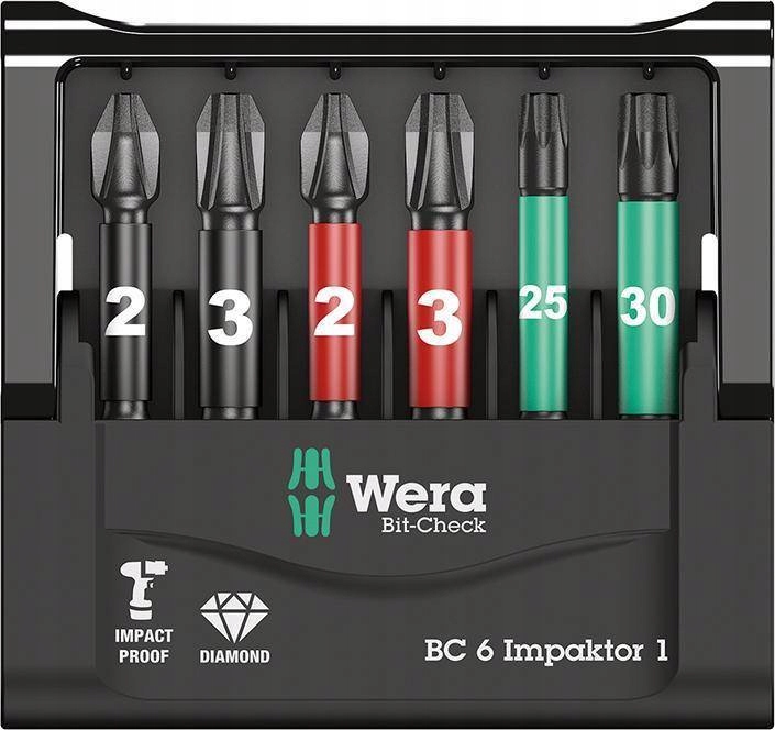 Bity Sada bitů Ph Pz Torx Groty Wera 057695 Impaktor