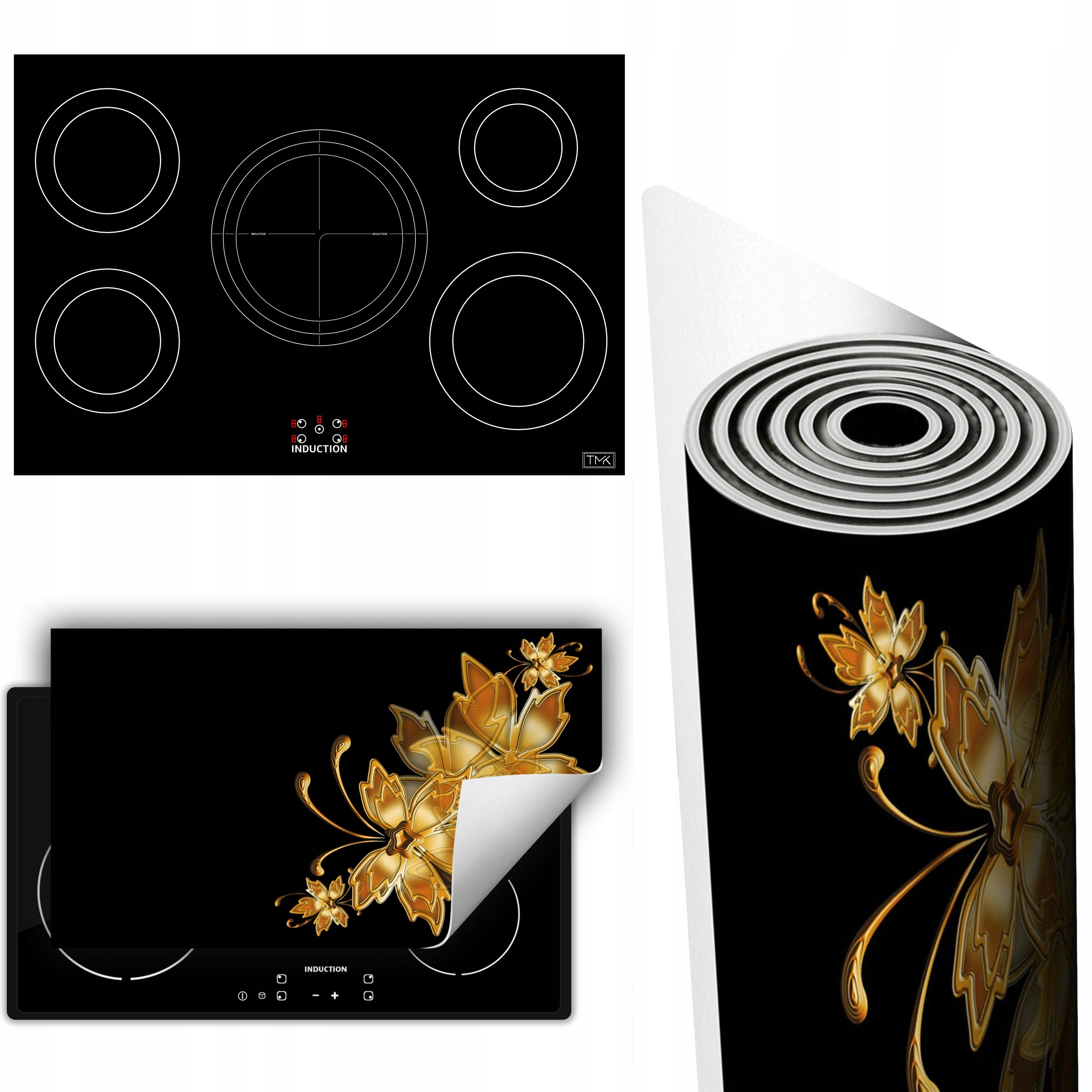 Vinylová Podložka Ochrana Kuchyňské Desky 90x52 květy