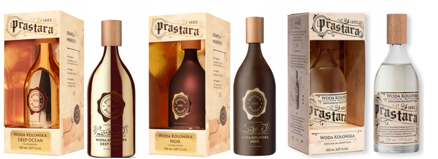 Miracculum Prastara 1682 Kolínská voda Legend Noir Deep Ocean 3x150 ml