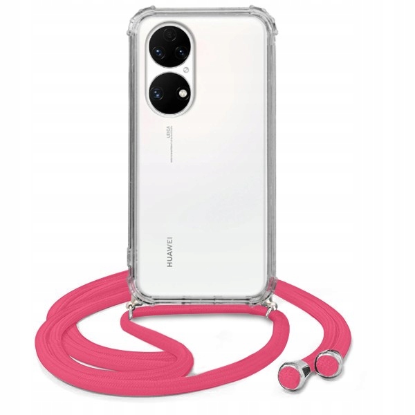 

Etui Crossbody do Huawei P50 Case Sznurek Różowy