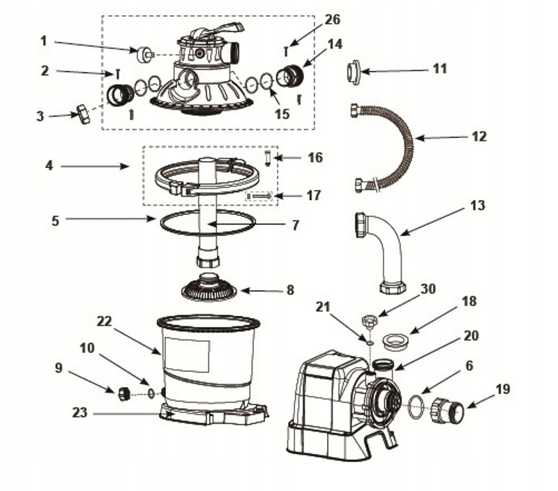 Wąż łączący do pompy 26644, 28644 11763 Intex Kod producenta 11763