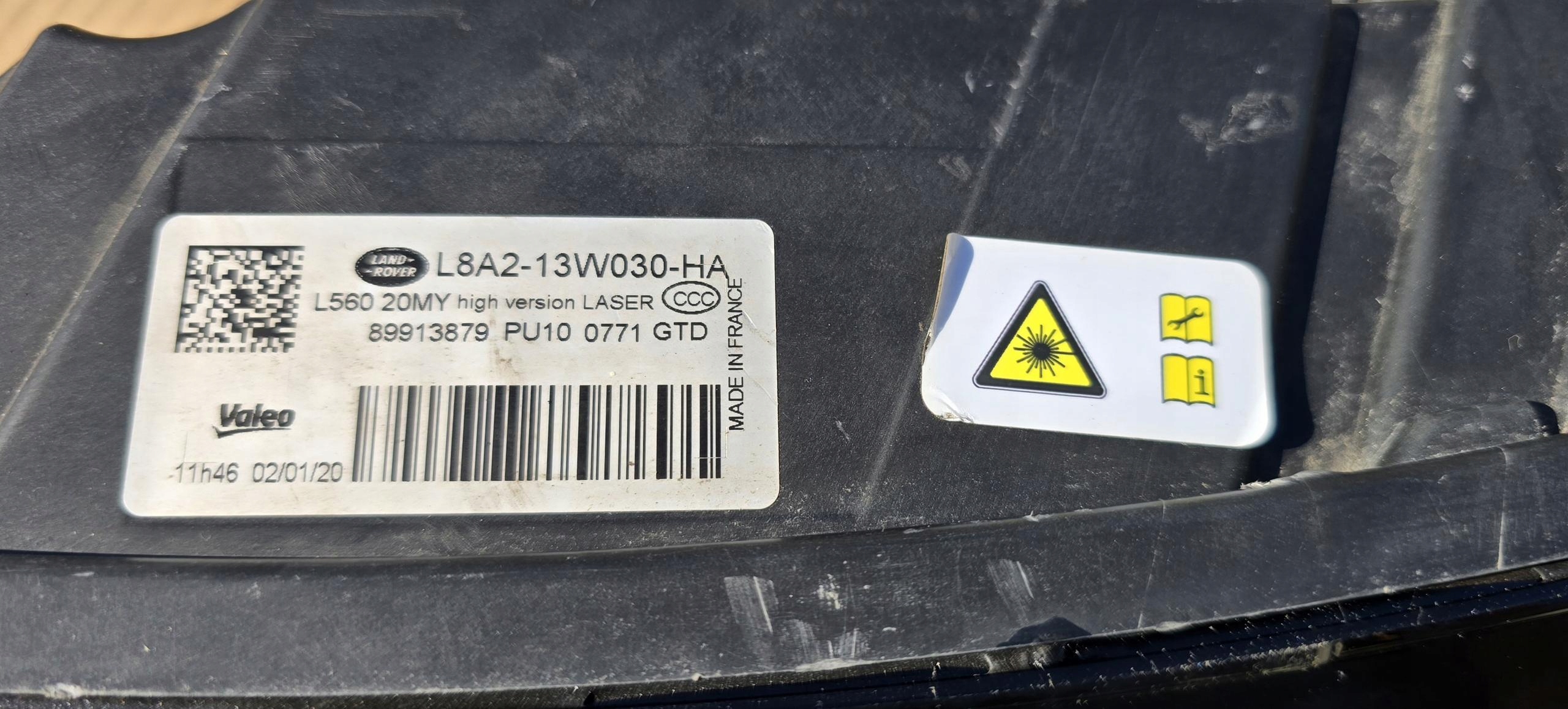 light left front HIGH Version laser RANGE ROVER VELAR L560 L8A2-13W030-HA