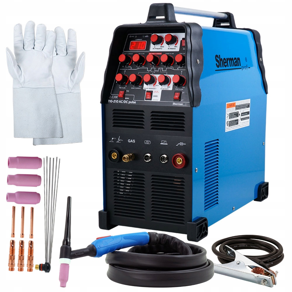 Spawarka inwertorowa TIG 210 AC/DC 200A Puls Alu