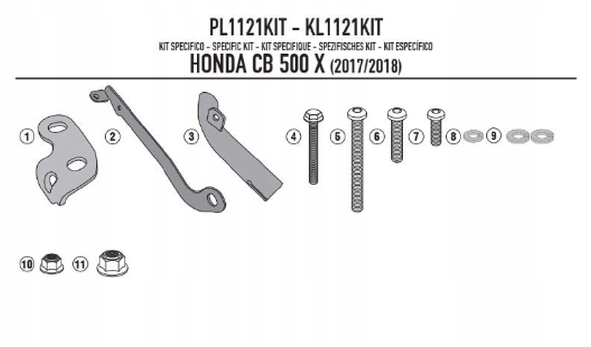 Kappa Adaptér Na Montáž Bočného Rámu KL1121, KLX1121 Honda Cb 500