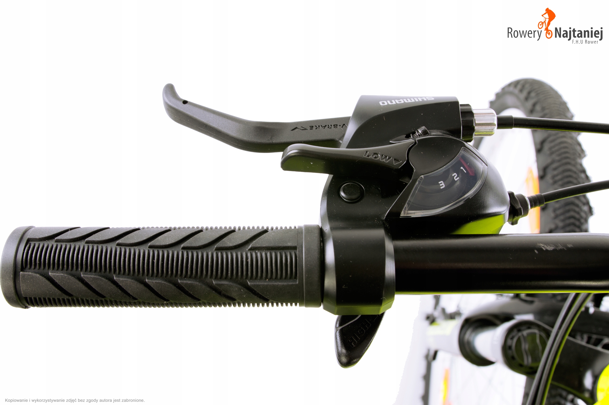 Rower Męski MTB 26' ALPINA ECO M20 Neon Lime XXS Hamulce V-brake