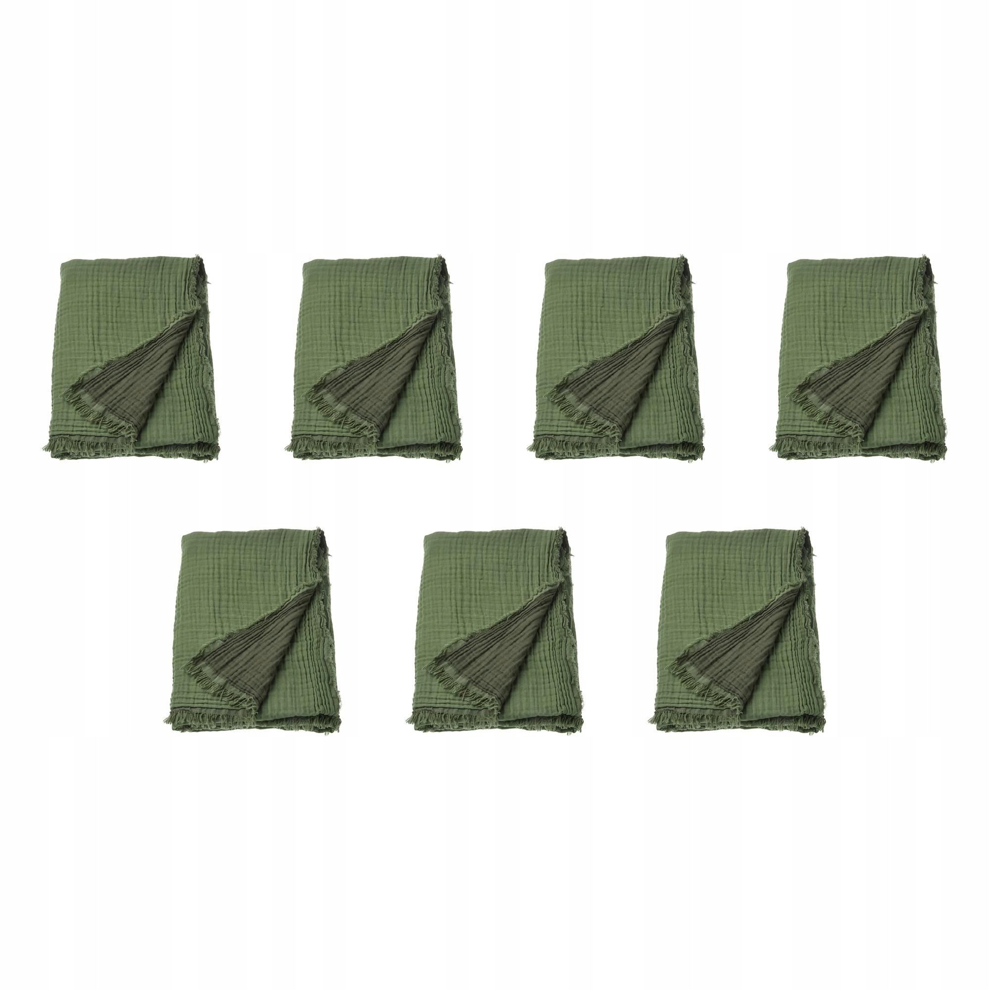 7 ks Vallkrassing Pled šedozelený 150 x 200 cm