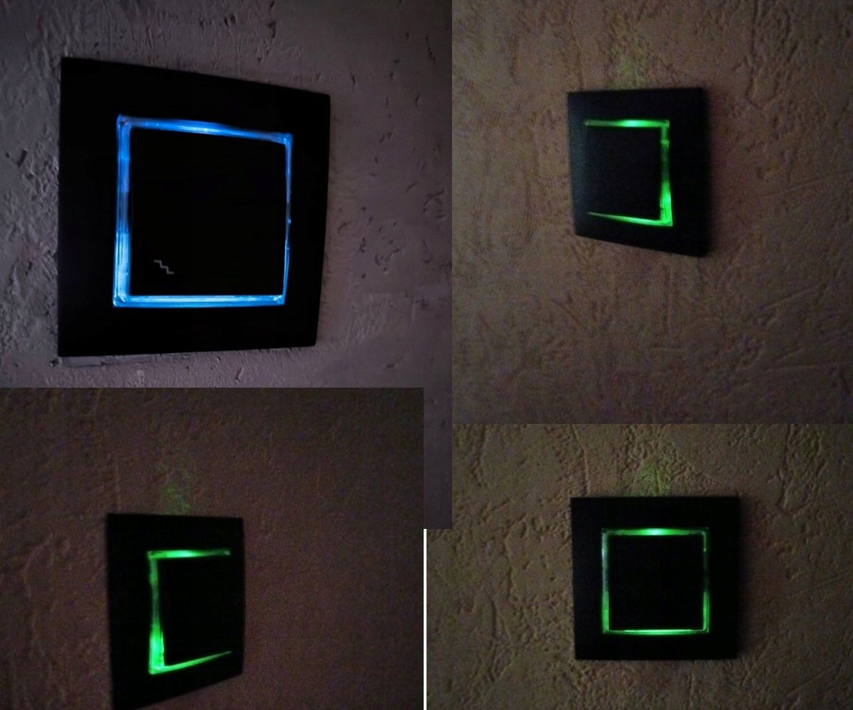 MODUŁ WŁĄCZNIKA LED CZARNY SCHODOWY BEZ RAMKI Liczba klawiszy Pojedynczy