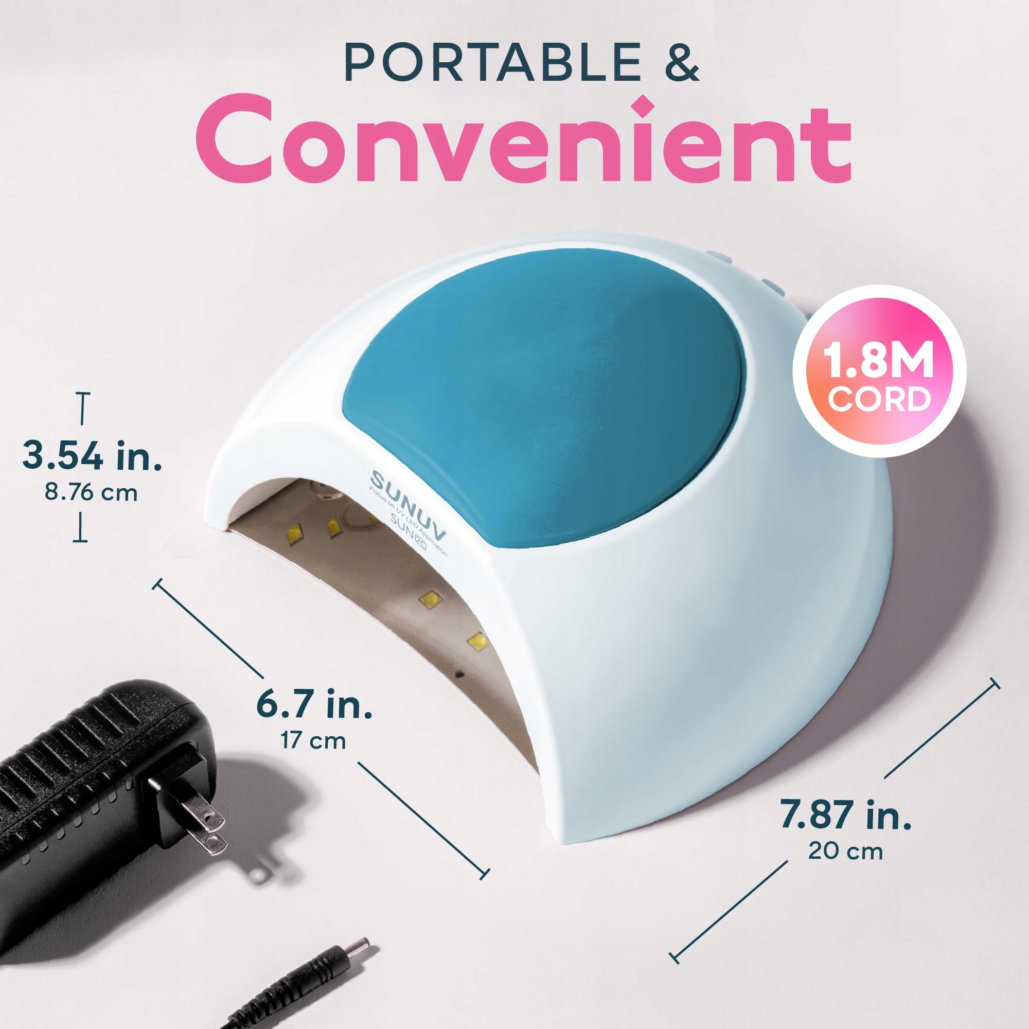 SUNUV SUN2C Lampa UV LED Do Paznokci Z Timerem I Sensorem Niebieska — miniatura 6