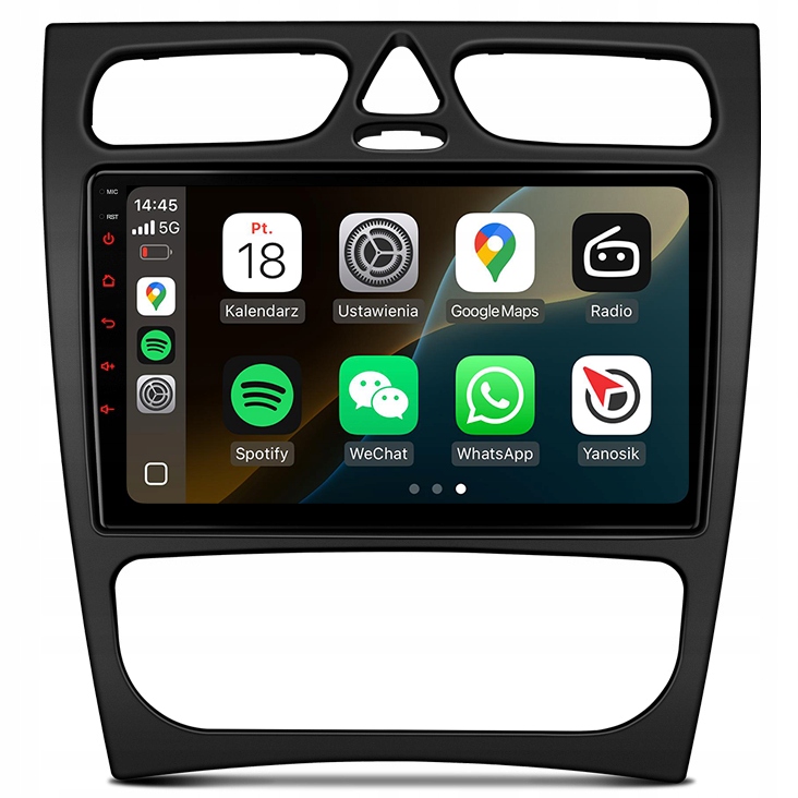 Mercedes W203 W209 Clk Nejnovější Android Carplay Rádio Navigace