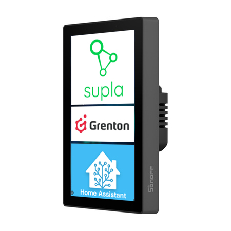 Wall Panel PRO-120 Supla, Home Assist, Grenton, Smart Home čierny