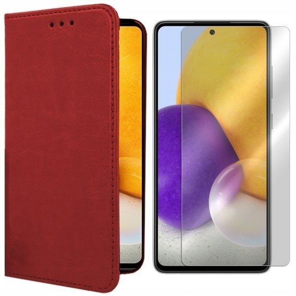 

Etui Do Samsung Galaxy A72 Skóra Naturalna + Szkło