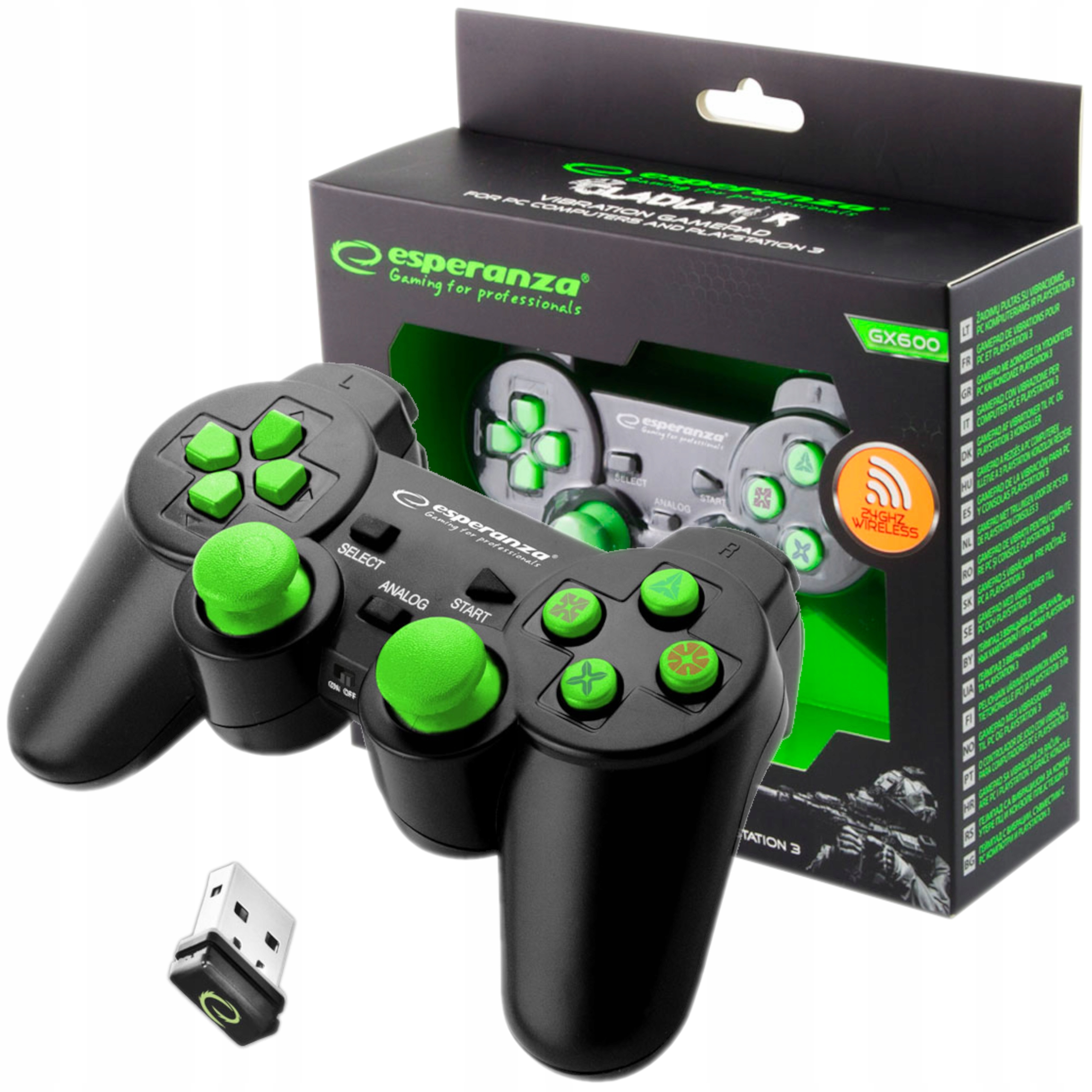 

Gamepad Pad Bezp. Do PS3/PC Wibracje Usb Do Gier