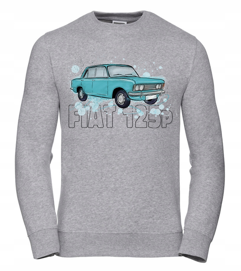 Pánská Mikina Fiat 125p S Šedá pro něj muže, manžela, chlapce