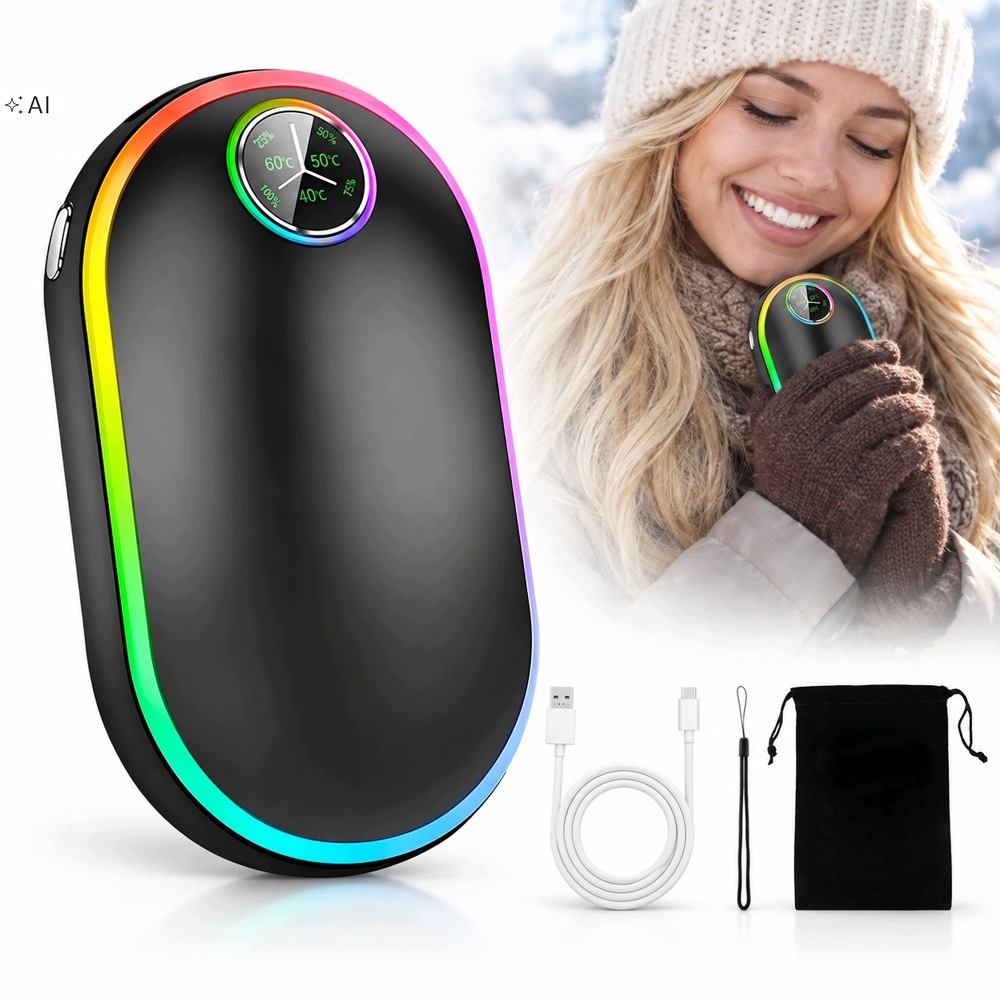 Ohřívač Rukou Powerbank 2V1 Elektrický Kapesní Ohřívač Rukou