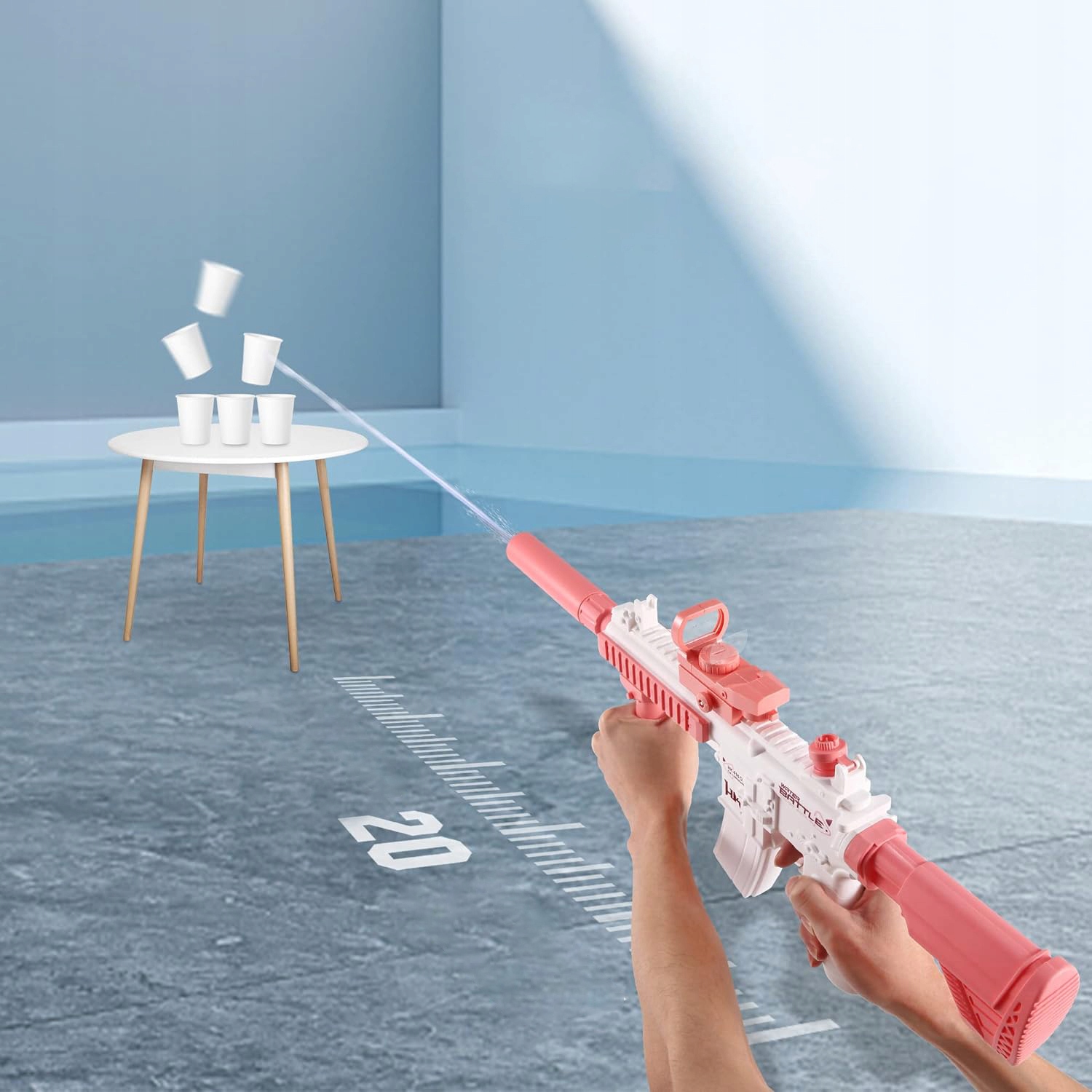 NAJSILNIEJSZY AUTOMATYCZNY DUŻY PISTOLET NA WODĘ PLAŻA PRZY BASENIE NA LATO Marka Bedee