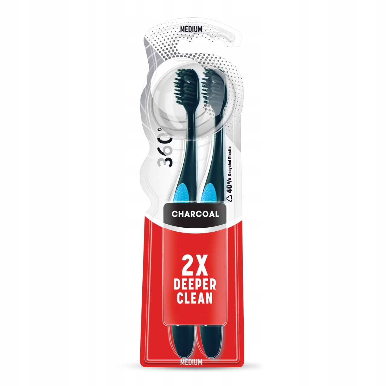 

Colgate 360BLACK szczoteczka do zębów Medium 2 szt