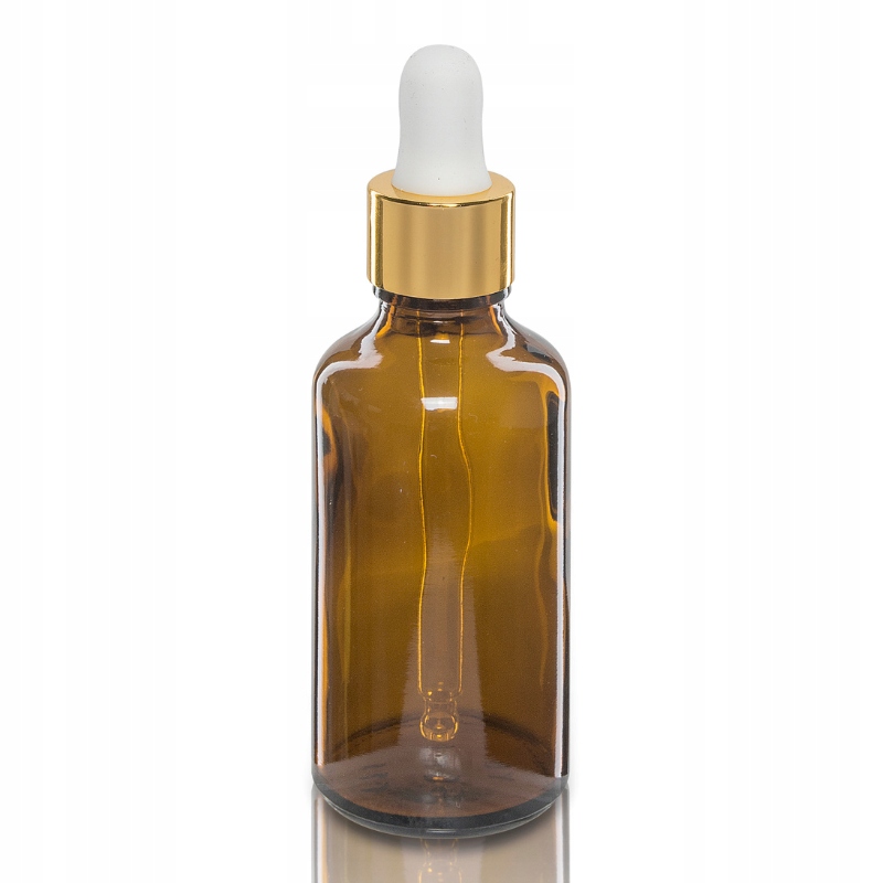 

Butelka szklana brązowa 50ml z pipetą x5