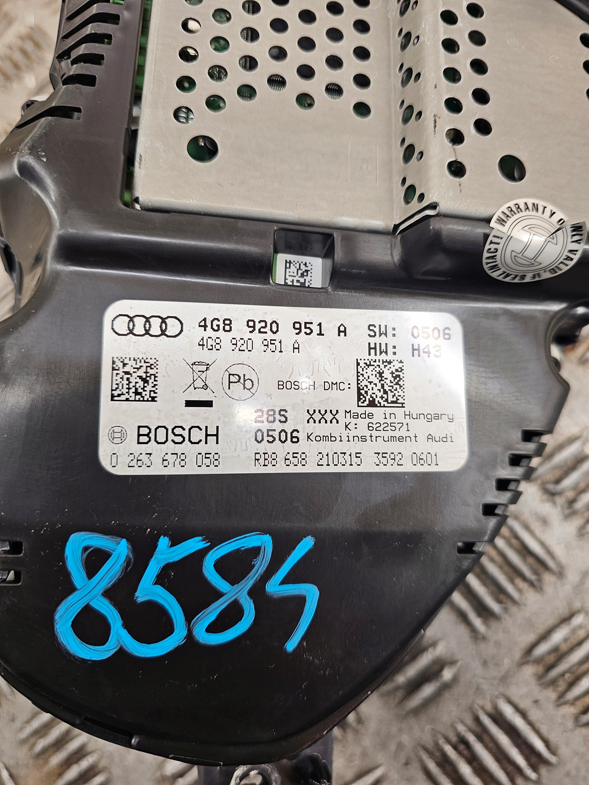 A6 C7 4G dials clock dials 2.0 TDI 4G8920951A