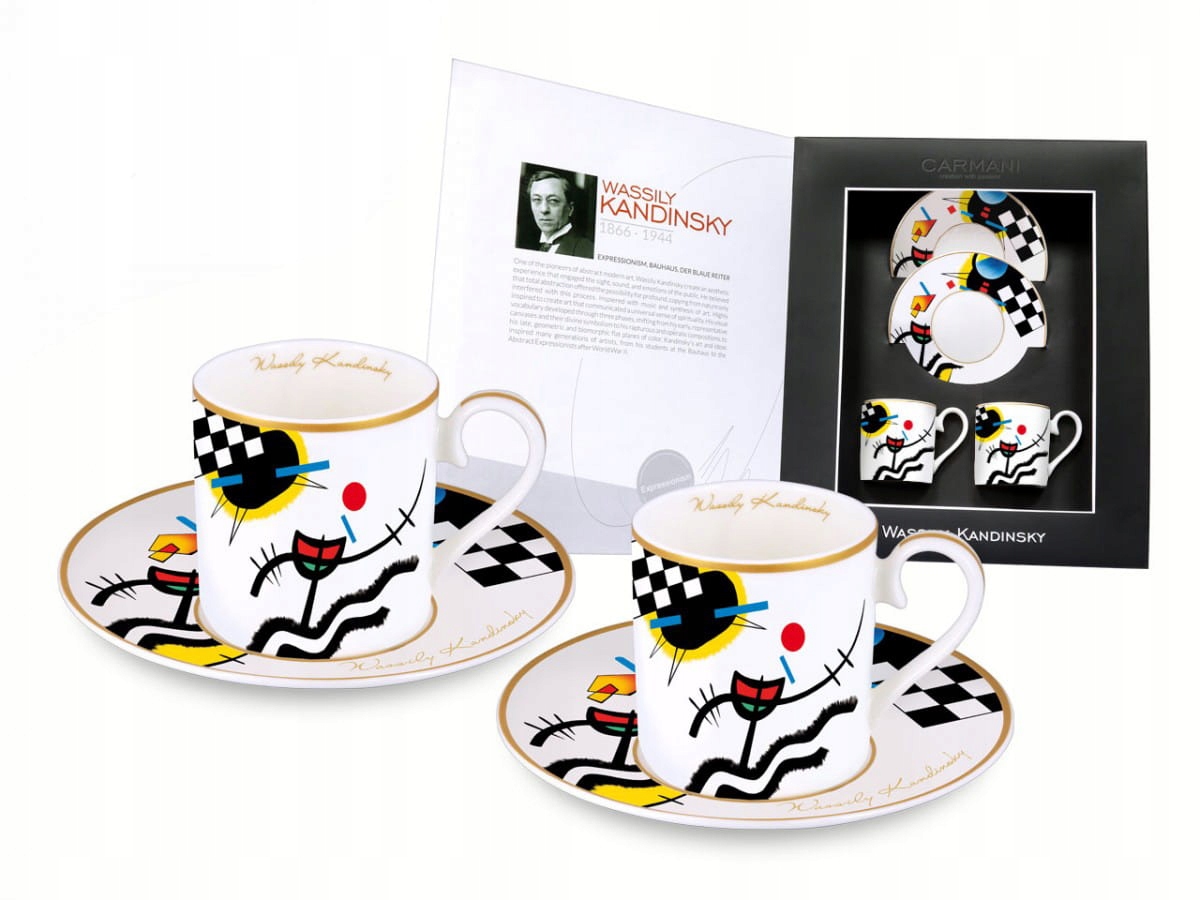 Sada 2 šálků na espresso Wassily Kandinsky. Kontrastní zvuky/1924