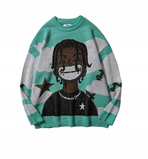 Dámský svetr Oversize s grafikou ve stylu Streetwear Harajuku Kawaii S