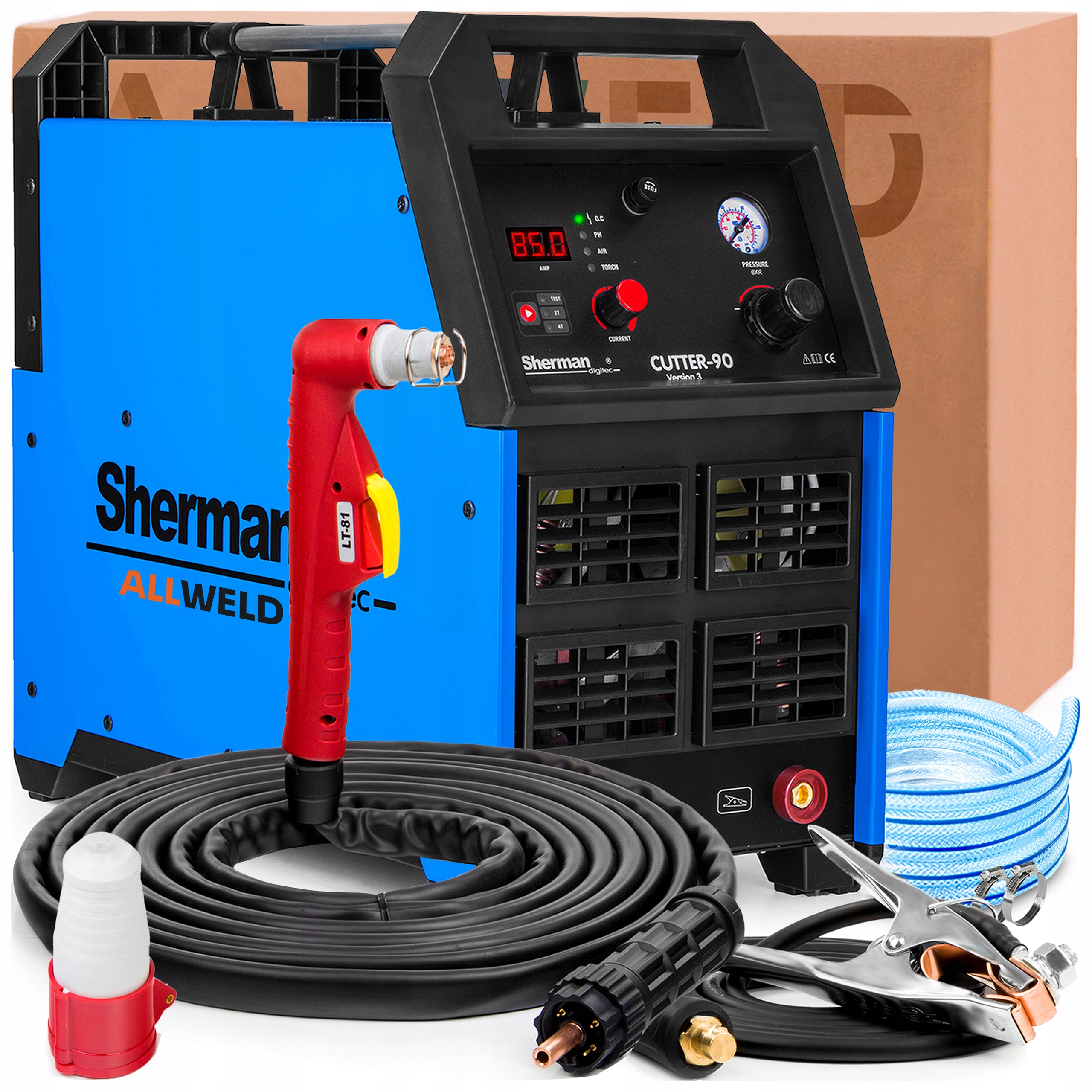 Plazmová Řezačka Sherman Cutter 90 400V 30 MM Pro Hliníkovou Ocel, Měď