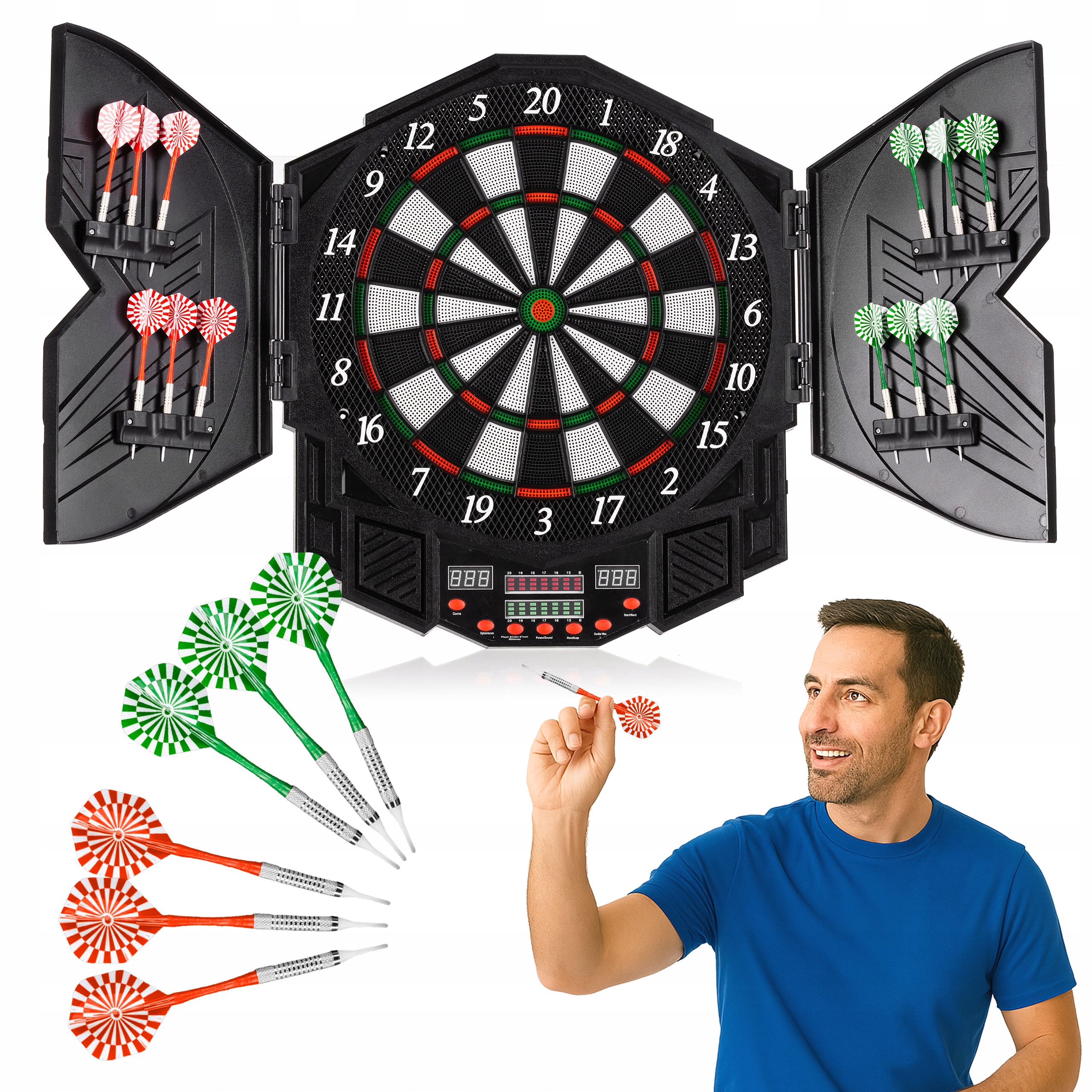 Dart Tarcza Elelktroniczna Do Gry W Rzutki Zestaw Lotki Tablica Outtec