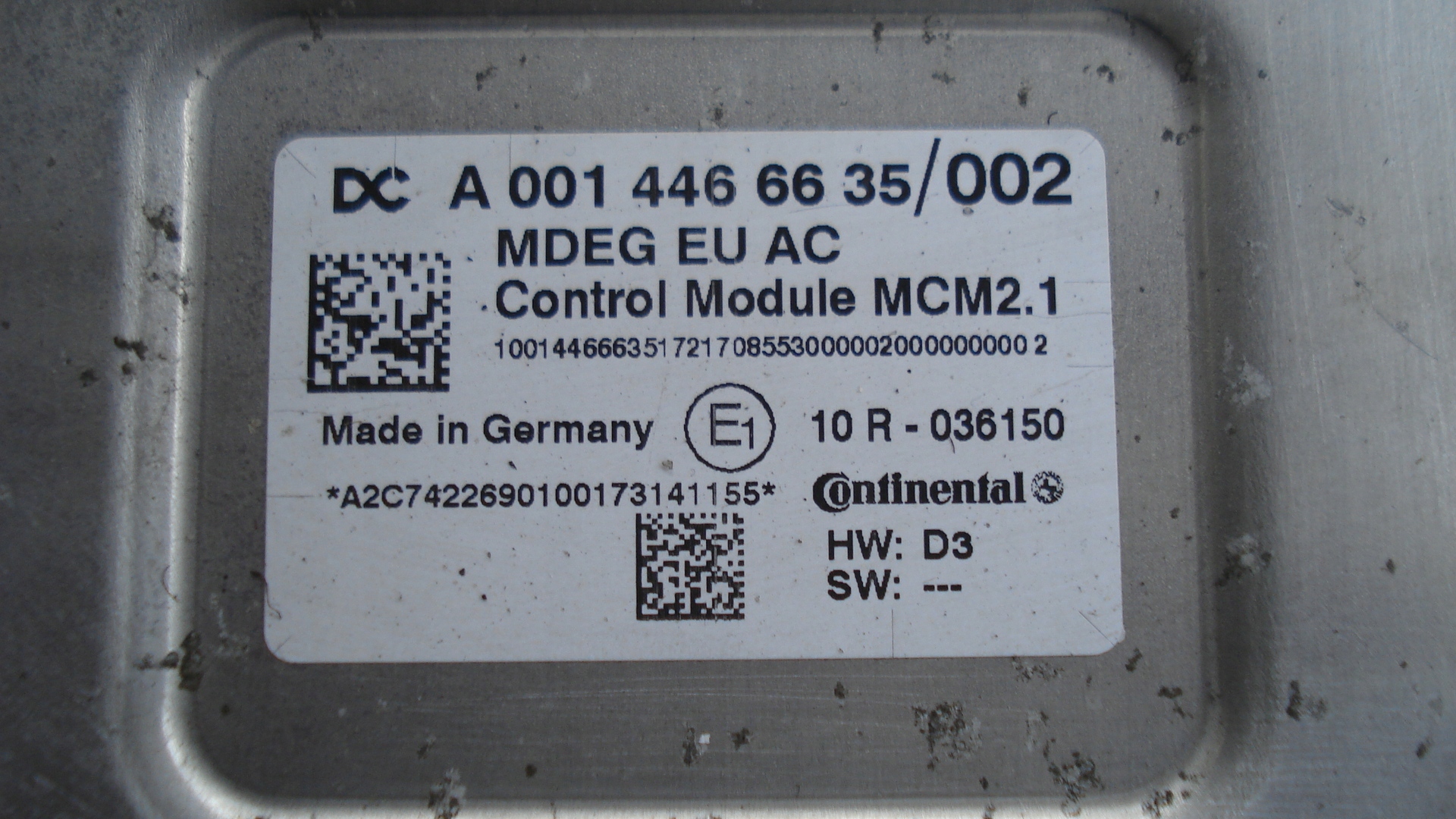 Komputer sterownik A0394485035 004 Mercedes Ateco 3 Antos Numer katalogowy części A0394485035 004  OM936LA.6-5-01 A0014466635/002