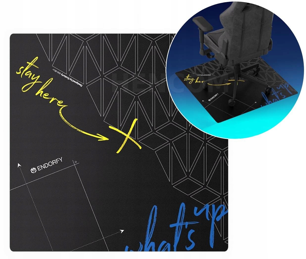 Mata ochronna Endorfy pod fotel Floor Pad FP90S 90 x 90 cm czarny