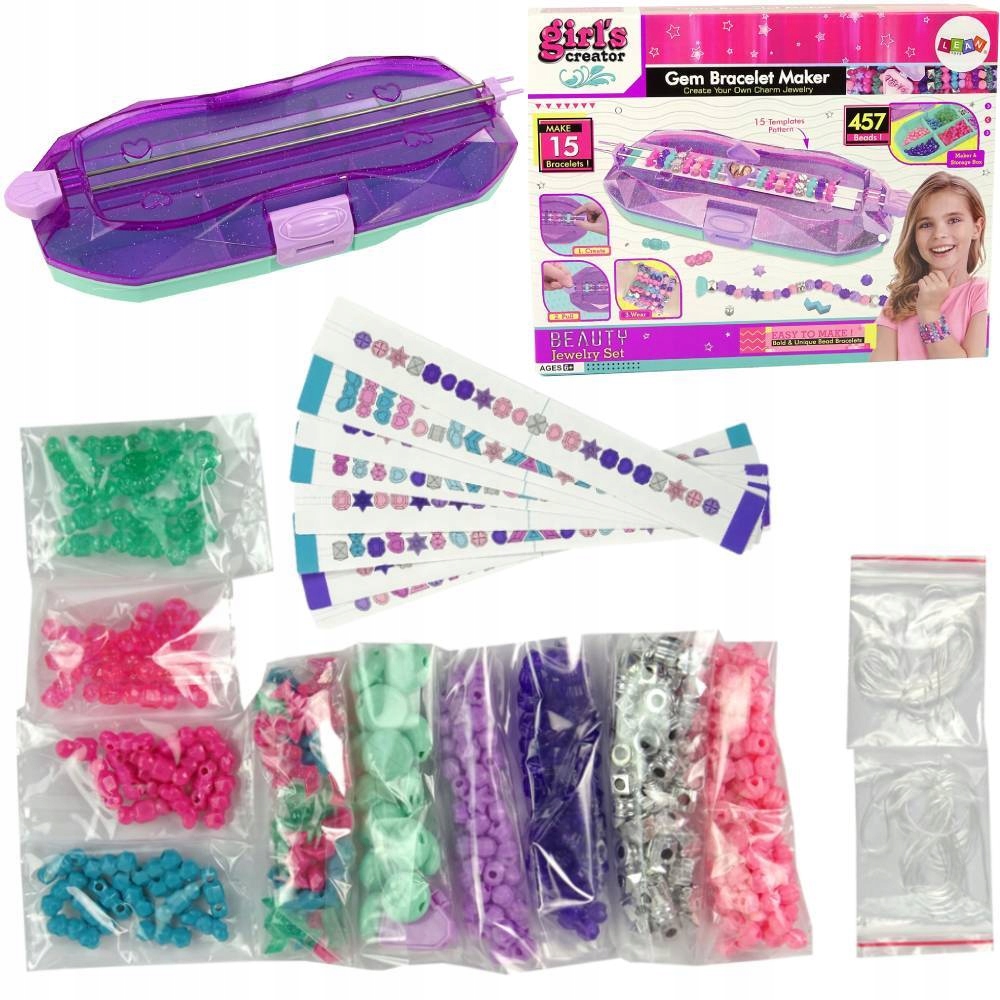 ZESTAW DO ROBIENIA BRANSOLETEK KORALIKI MASZYNKA