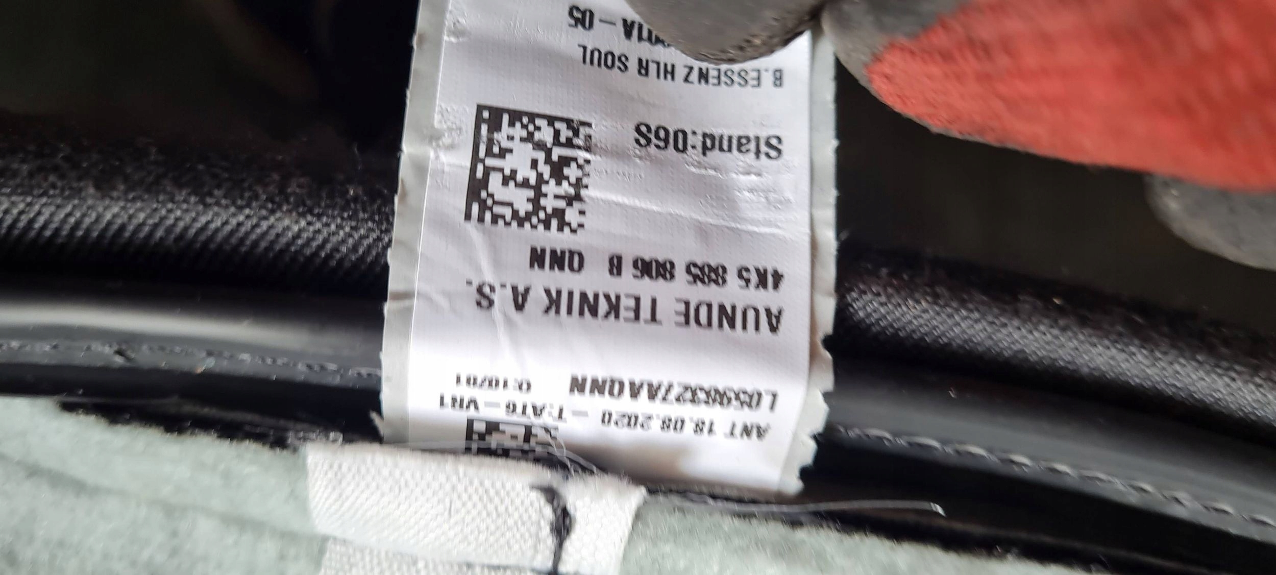 A6 C8 4K Blende Abdeckung Leder SITZ KANAPY heck hinten 4K5885806B