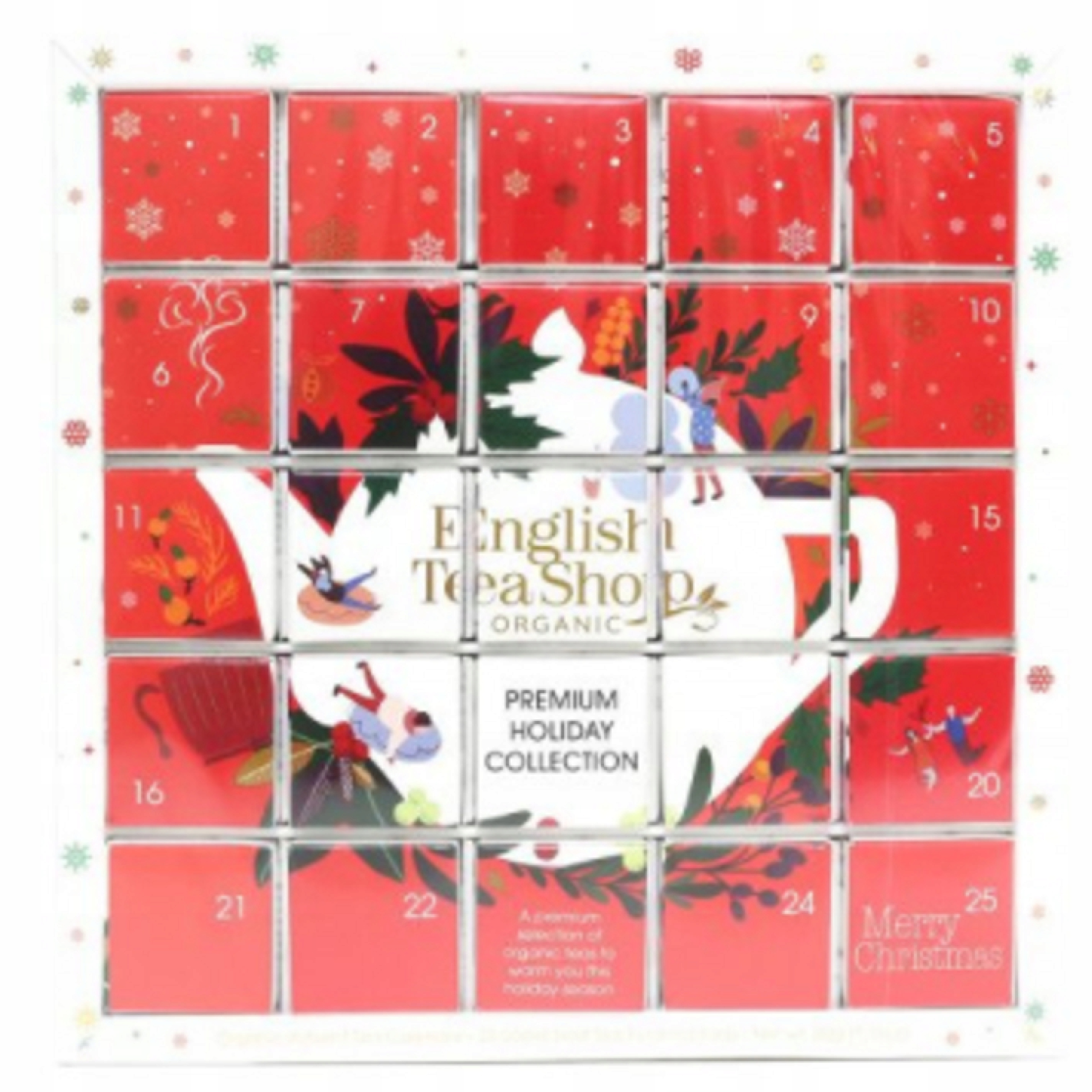 Levně English Tea Shop Bio Adventní kalendář Puzzle červený 25 kusů bioodbouratel