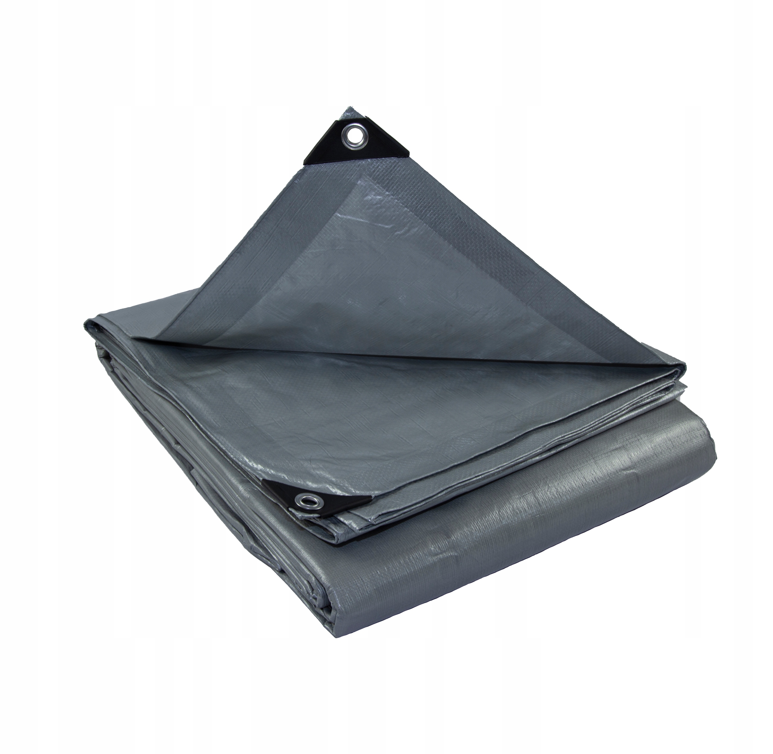 MOCNA PLANDEKA 6x6m SREBRNA WZMACNIANA UV++ GRUBA - OKRYCIE, PŁACHTA Długość 6 m