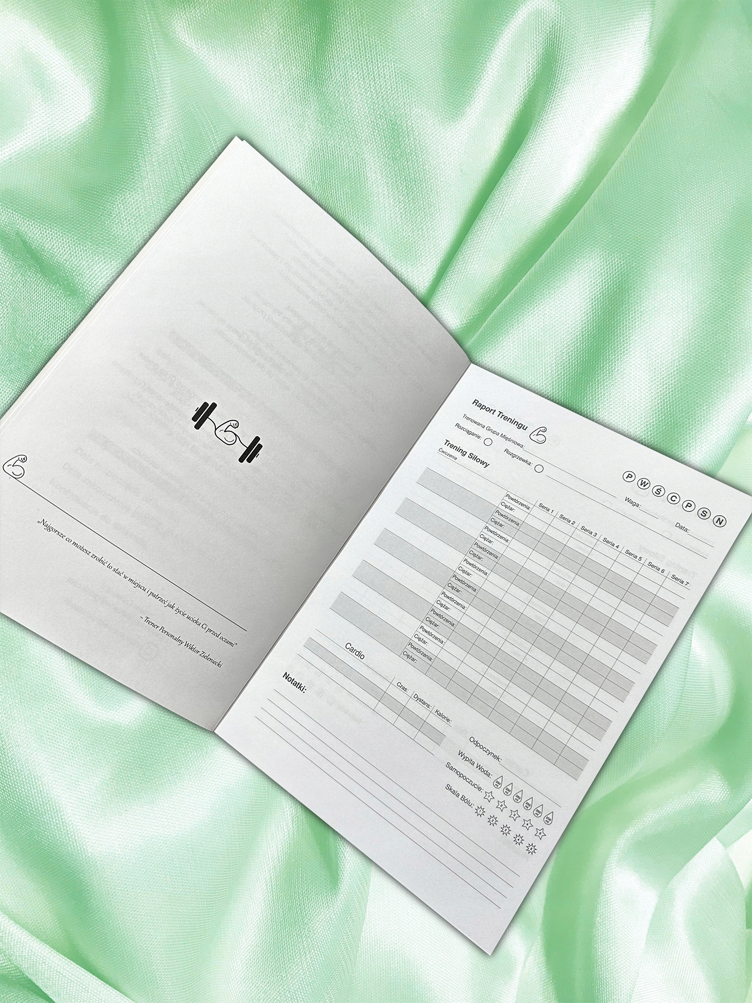 Notes dla Siłowni 120 Stron Siłownia Trening Notes Rozwój Tytuł Trening Dziennik ćwiczeń