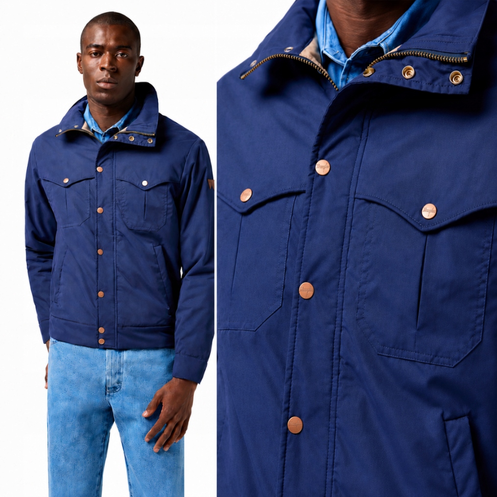 Wrangler přechodová bunda větrovka krátká tmavě modrá elegantní Navy xxl