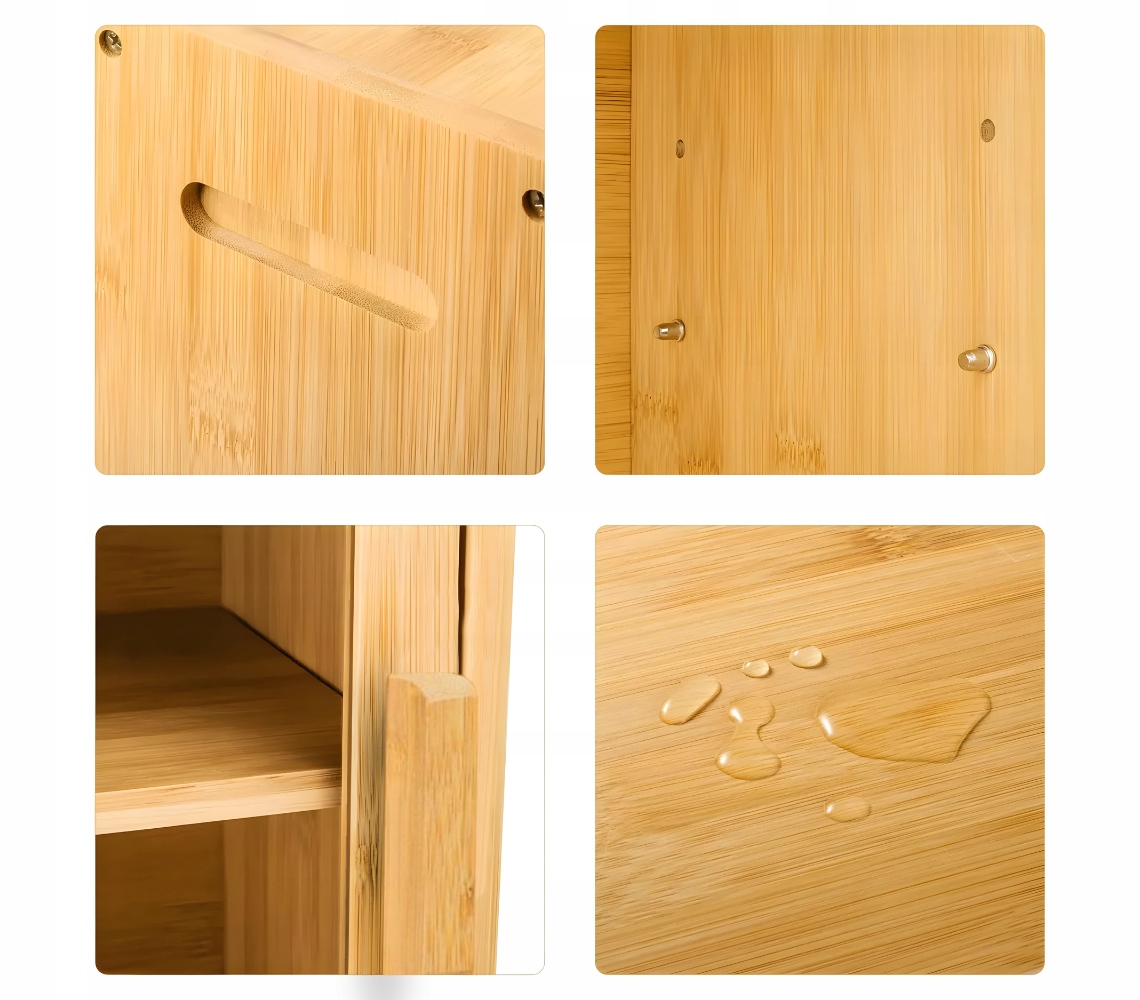 Chlebak bambusowy pojemnik żywność przyprawy półka szafka do kuchni deska Marka MORE&DECO