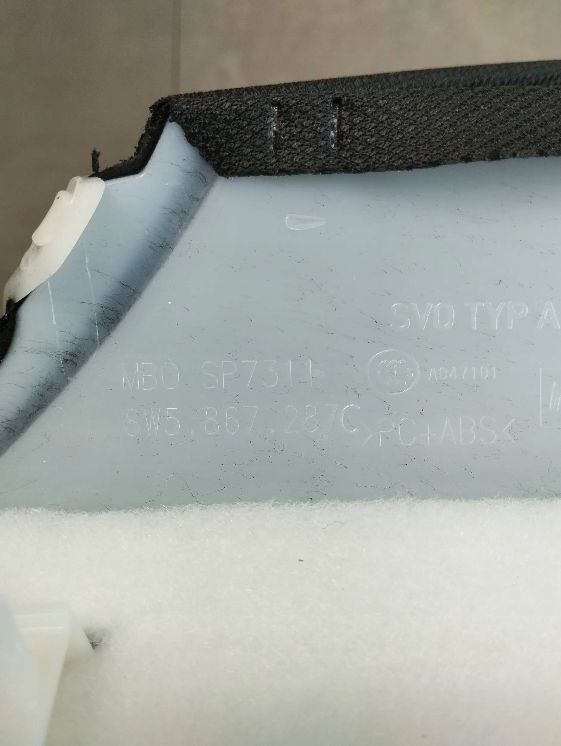 Audi A4 B9 8W cover SLUPKA 8W5867287C