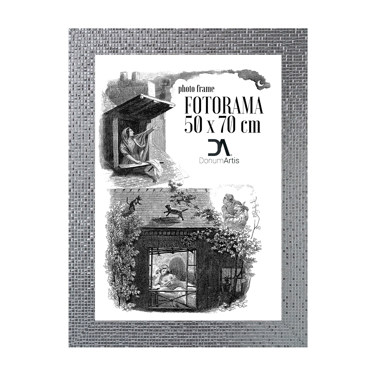 Fotorám stříbrný Valencia 50x70 rámeček nástěnný