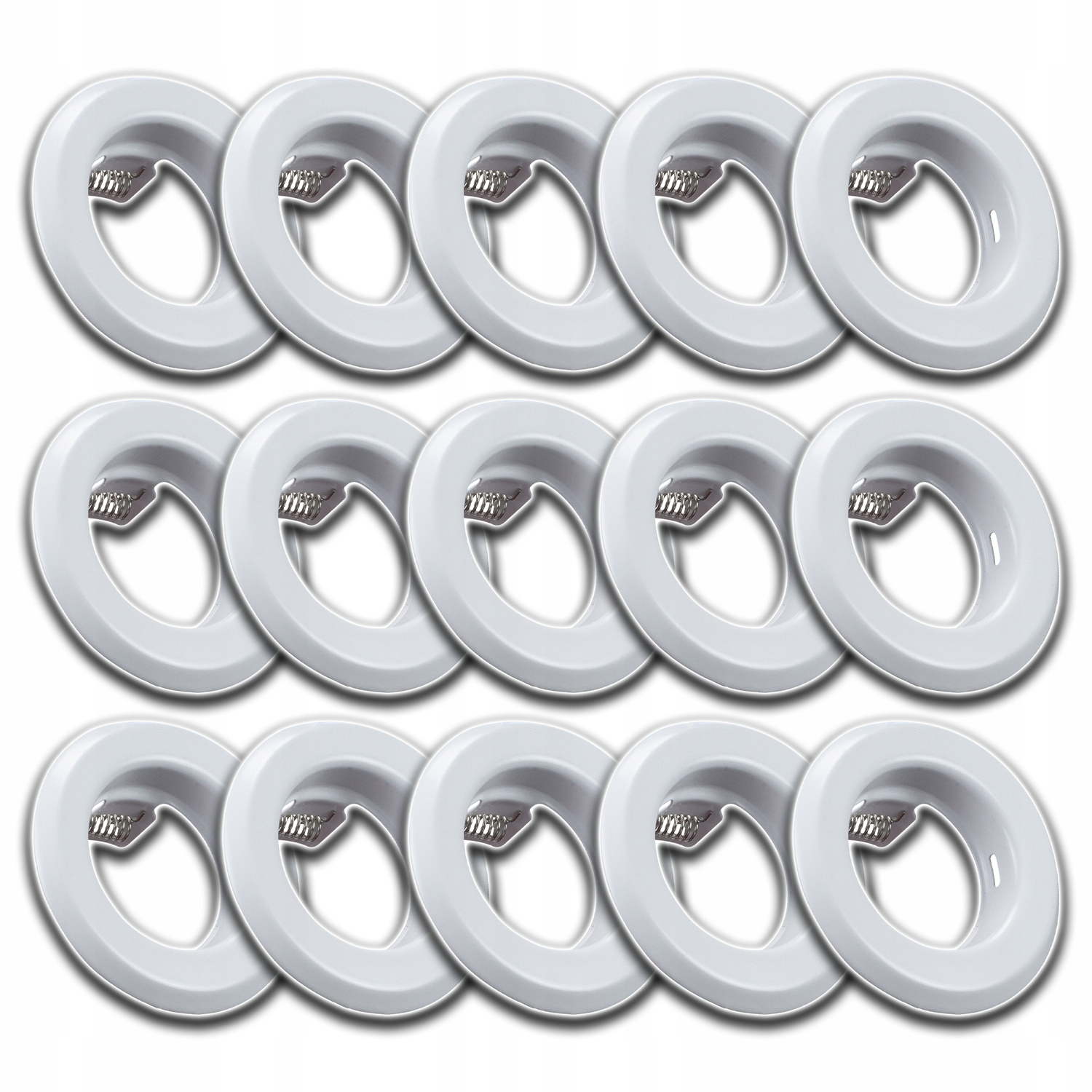 15 x Podomítkové Stropní Očko Aluminium Bílé Kulaté