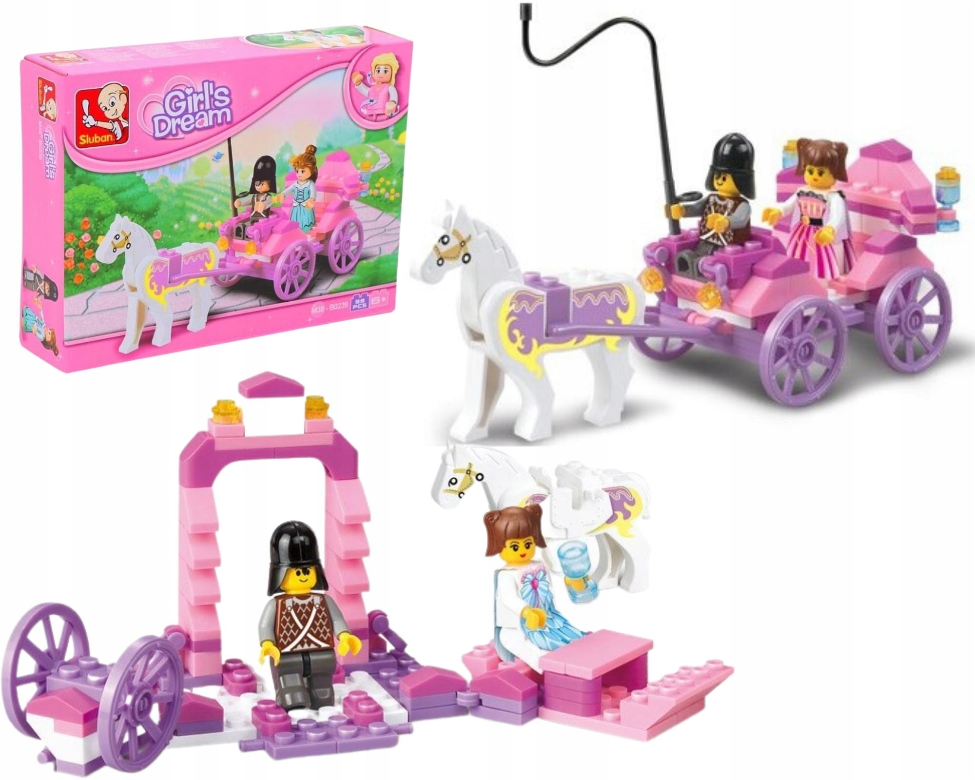 

Klocki Sluban Powóz Księzniczki Kareta Friends