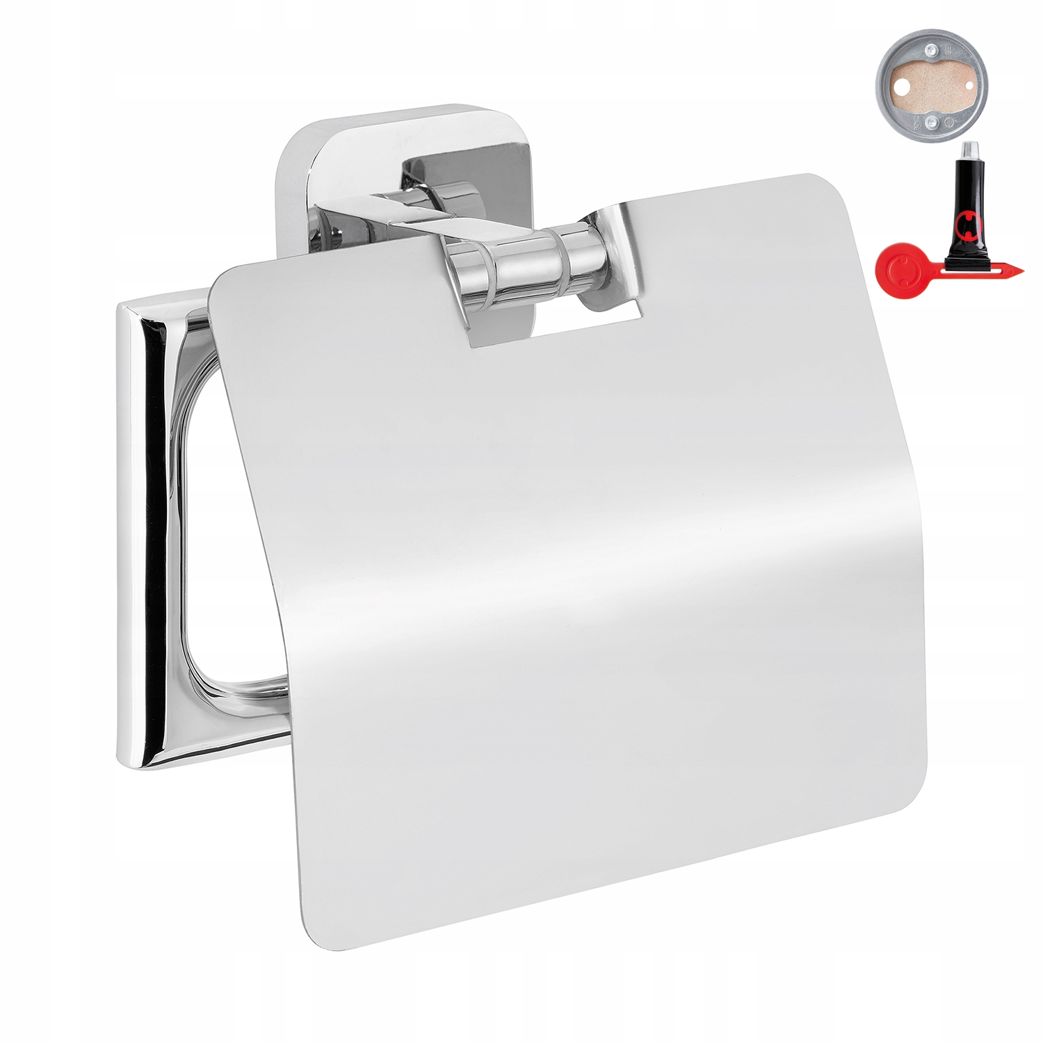 Uchwyt na papier toaletowy BEZ WIERCENIA tesa