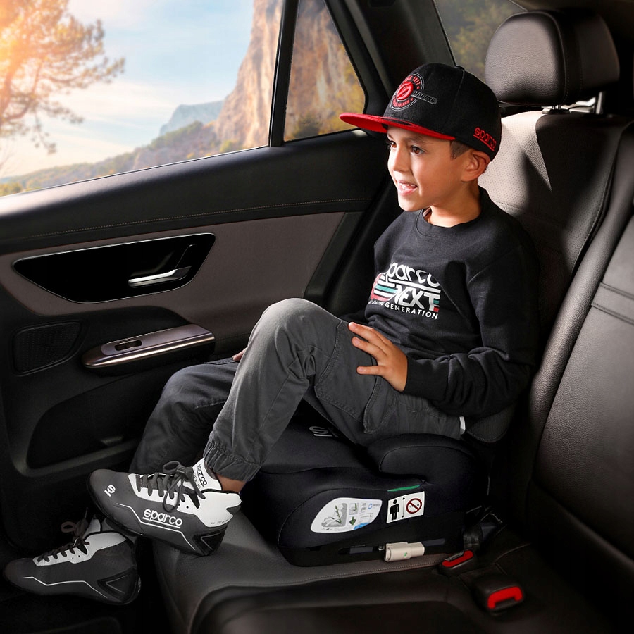 FOTELIK SAMOCHODOWY ISOFIX I-SIZE SIEDZISKO PODSTAWKA SPARCO SK100I Wysokość produktu 25 cm