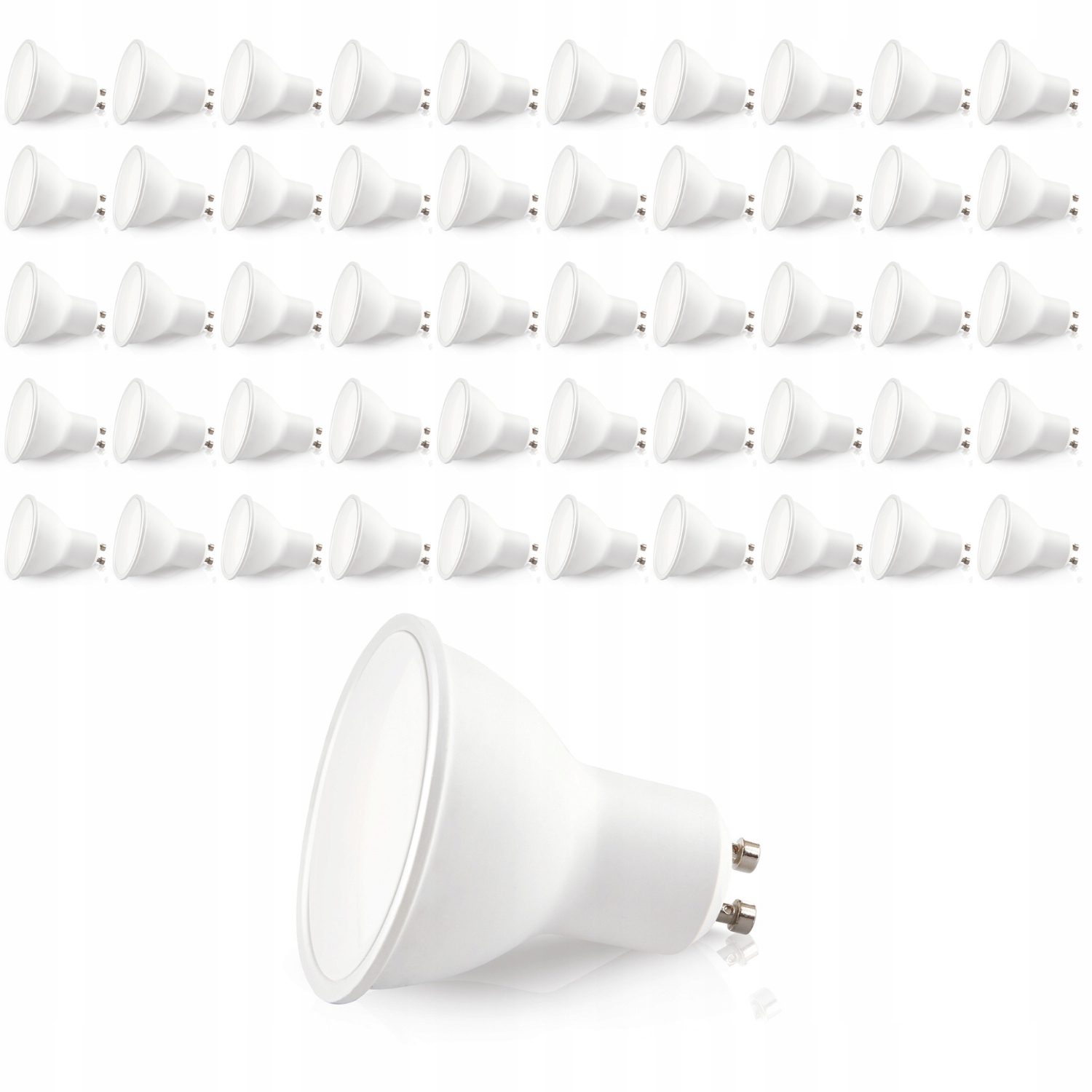 Sada 50 Kusov Led žiarovka GU10 5W farba Studená biela Led Light System