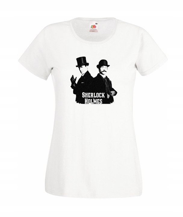 

S Koszulka Damska Sherlock Holmes Detektyw Wzory