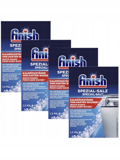 2x Finish Sůl do myčky nádobí 4 x 1,2 kg