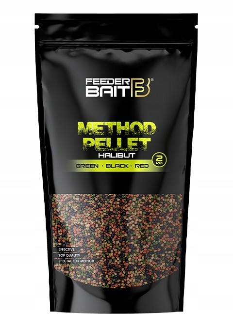 Pellet Feeder Bait Method Halibut Green Black Red 2mm 800g mix