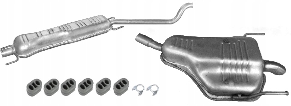 TŁUMIKI ŚRODKOWY KOŃCOWY OPEL ZAFIRA B 1.6 1.8 2.2