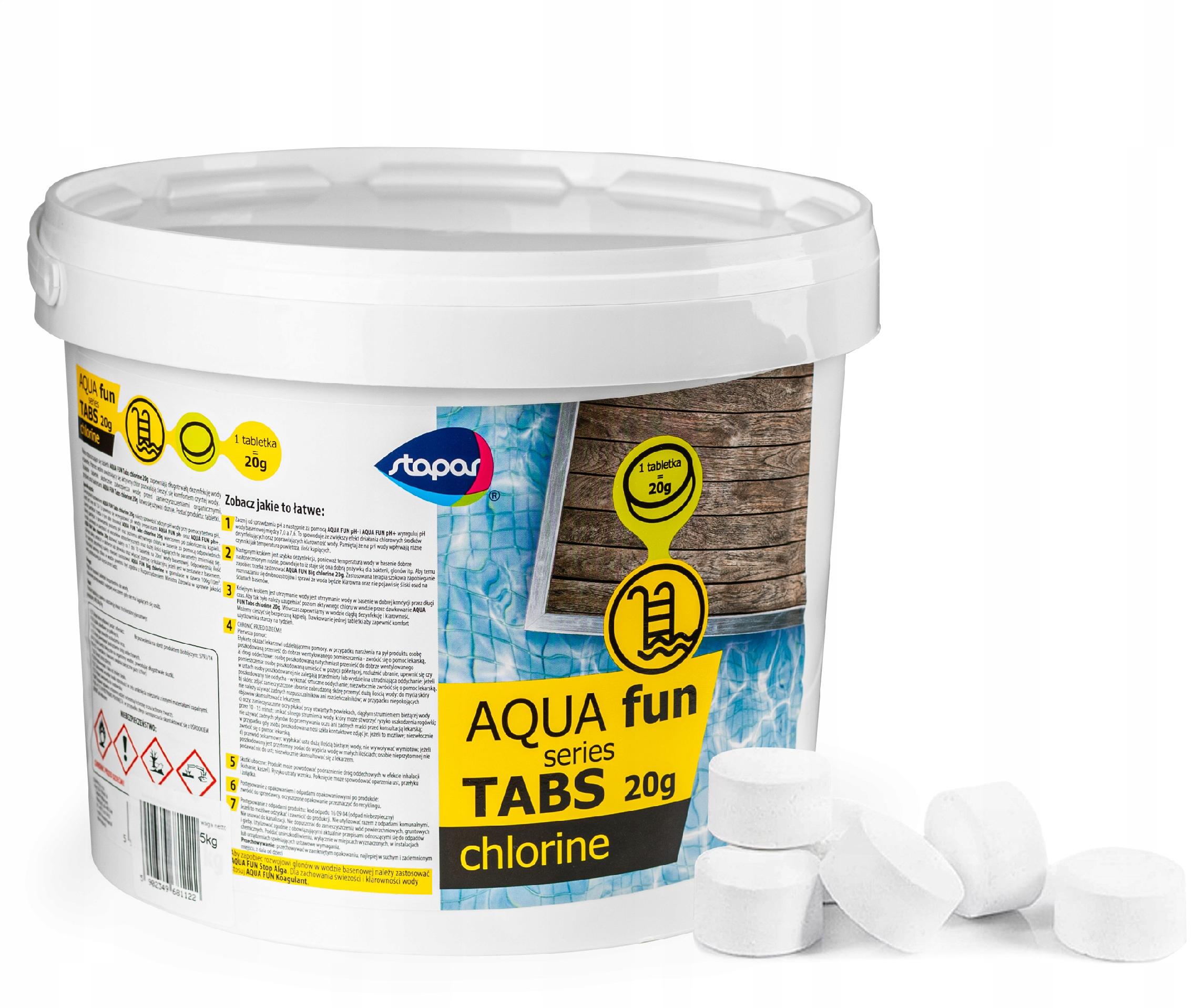 Chlor Basenu Tabletki 20g Chemia Basen Stapar 5kg