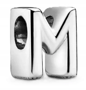 Přívěsek Pandora 797467 Abeceda Písmeno M Stříbrný, Originální