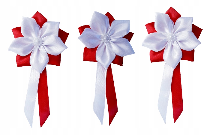 

Kotylion narodowy Polska kwiatek 3 szt